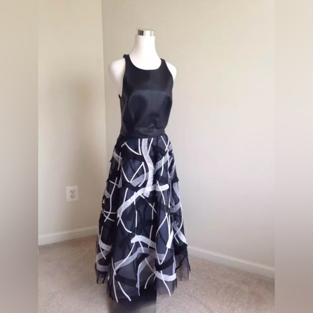 Tory Burch Black and White Maxi Dress